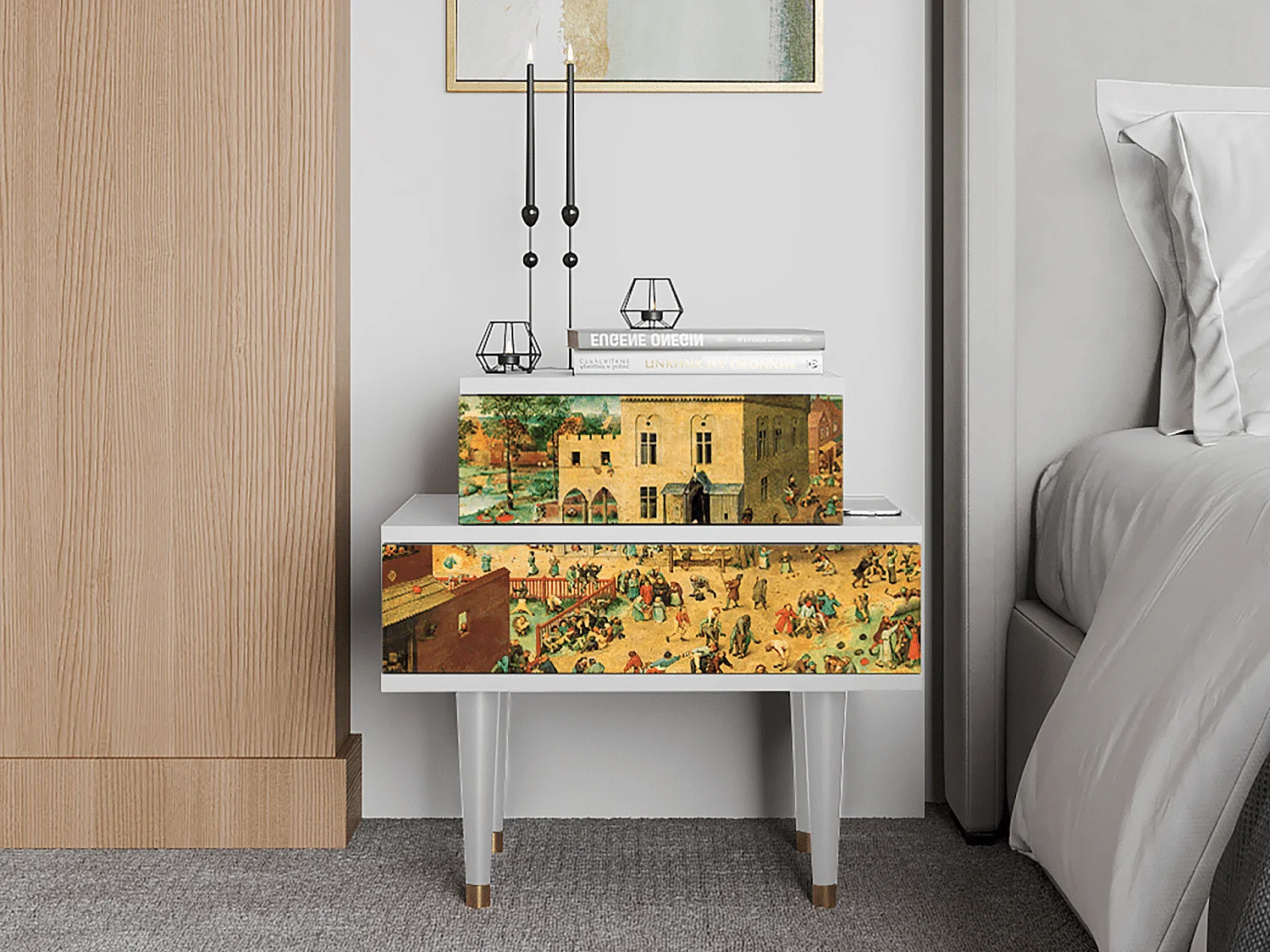 Table de nuit - 58х58х41 cm - NS1 - Children Games, Blanc