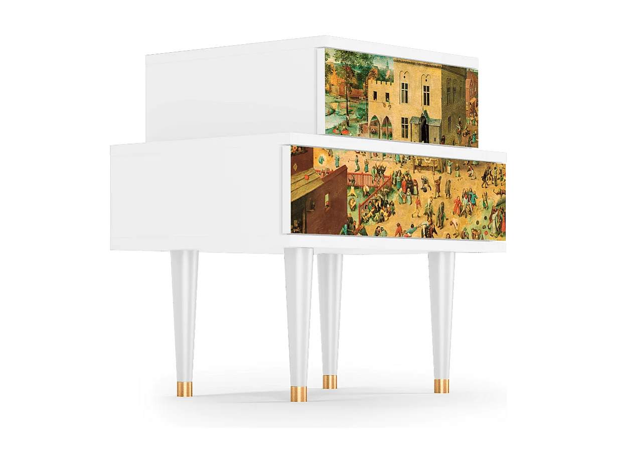 Table de nuit - 58х58х41 cm - NS1 - Children Games, Blanc