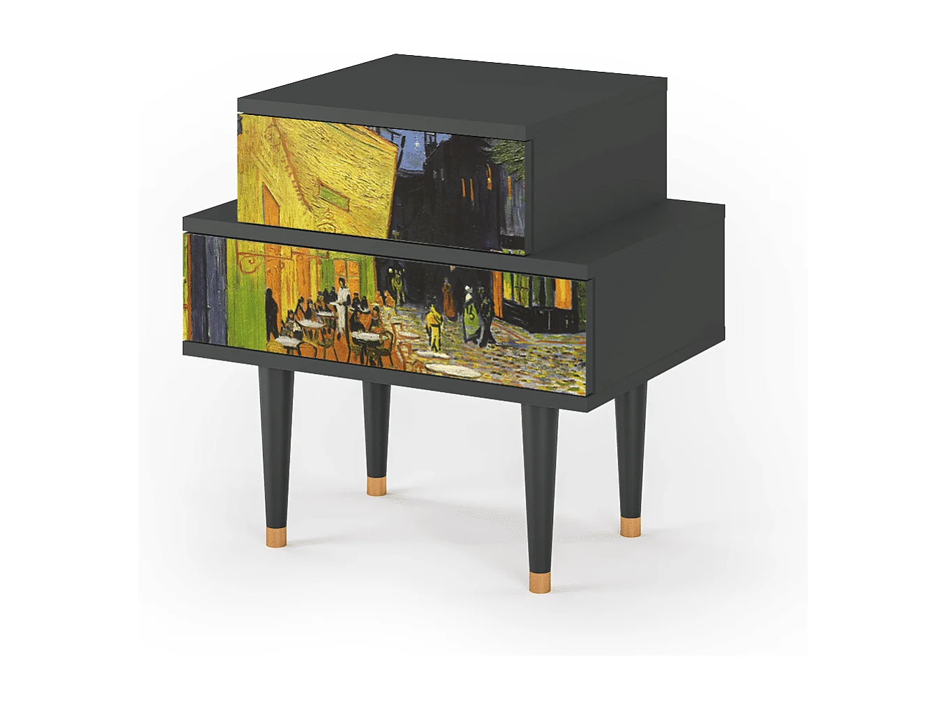 Table de nuit - 58х58х41 cm - NS1 - Café Terrace at Night, Anthracite