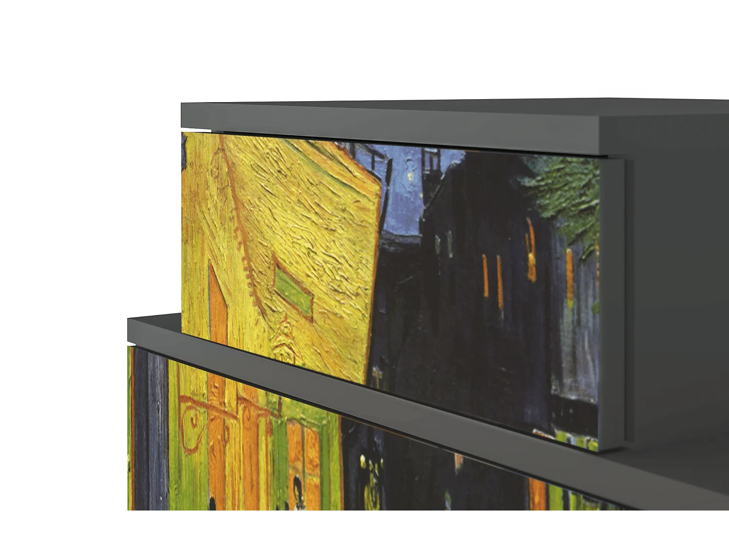 Table de nuit - 58х58х41 cm - NS1 - Café Terrace at Night, Anthracite