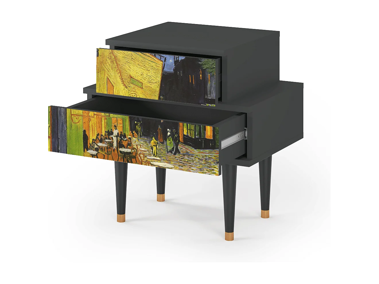 Table de nuit - 58х58х41 cm - NS1 - Café Terrace at Night, Anthracite