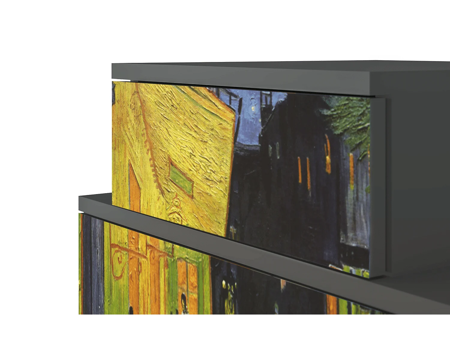 Table de nuit - 58х58х41 cm - NS1 - Café Terrace at Night, Anthracite