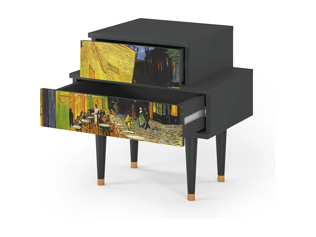 Table de nuit - 58х58х41 cm - NS1 - Café Terrace at Night, Anthracite