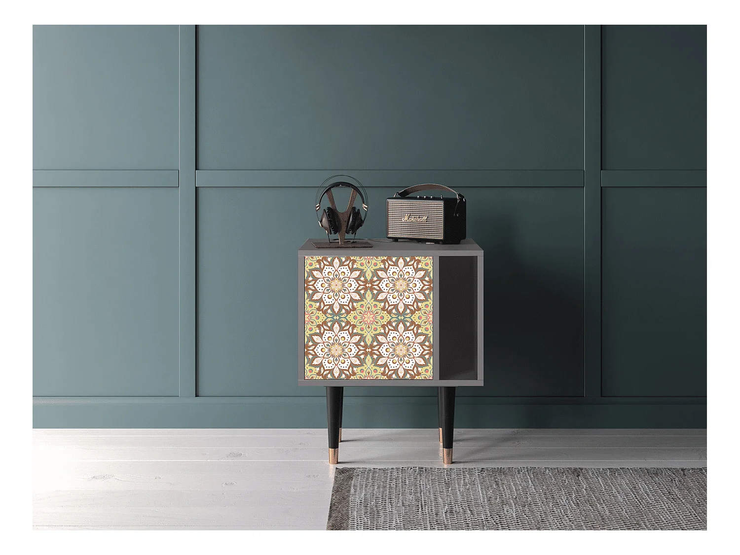 Table de nuit - 57х69х48 cm - S2 - Chinese Tea, Gris