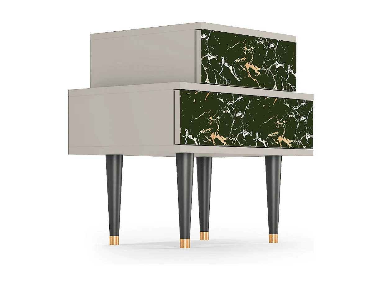 Stolik nocny - 58х58х41 cm - NS1 - Amazon Forest, Piaskowy