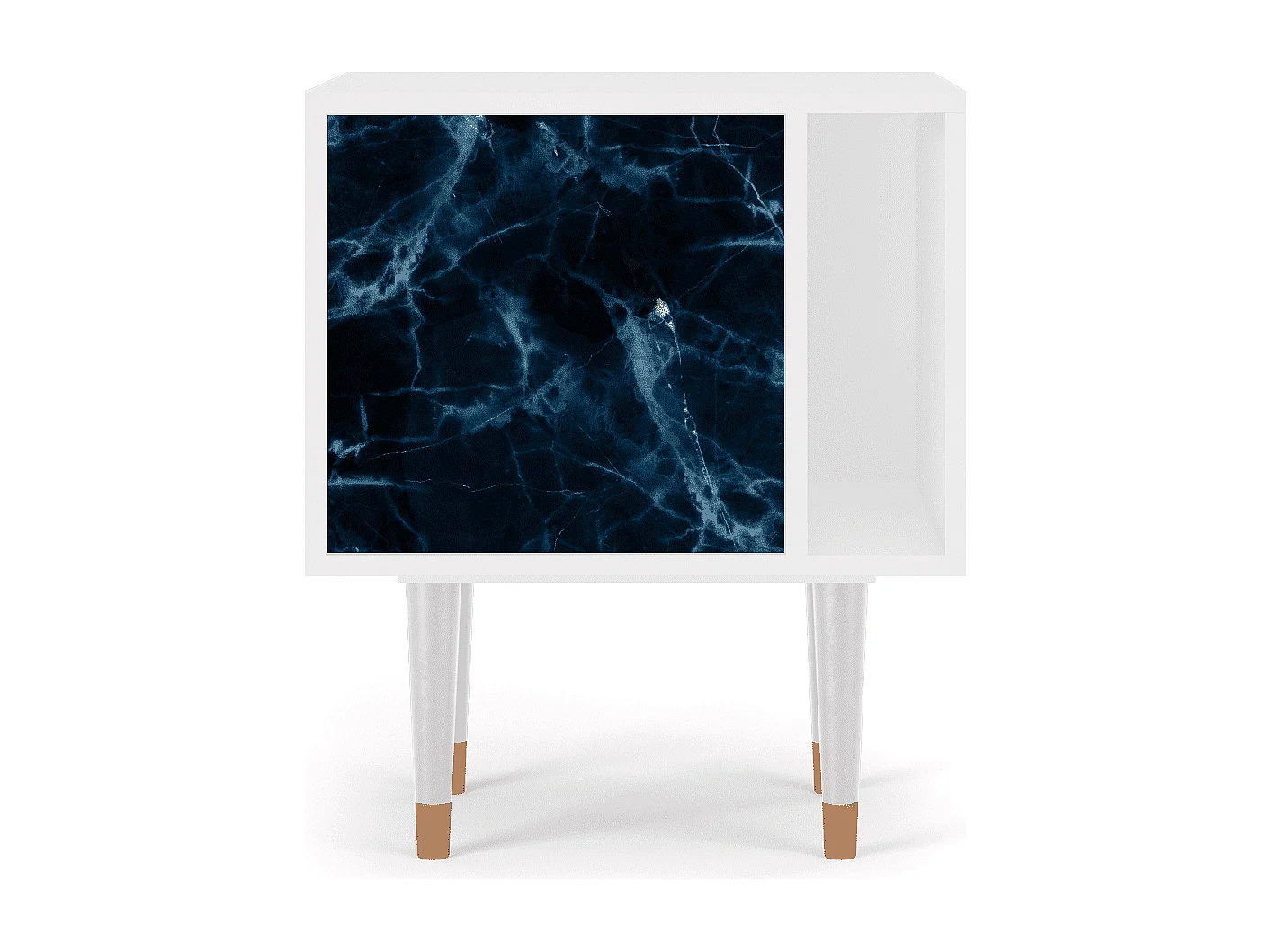 Nachtkastje - 57х69х48 cm - S2 - Deep Ocean, Wit