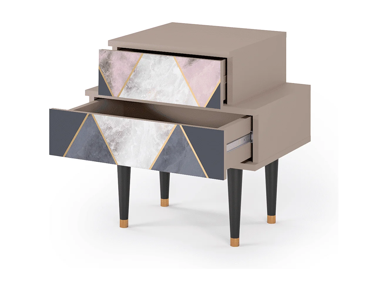 Table de nuit - 58х58х41 cm - NS1 - Ideal Harmony, Latte