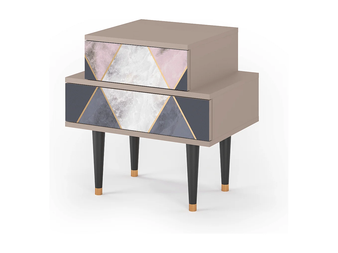 Table de nuit - 58х58х41 cm - NS1 - Ideal Harmony, Latte