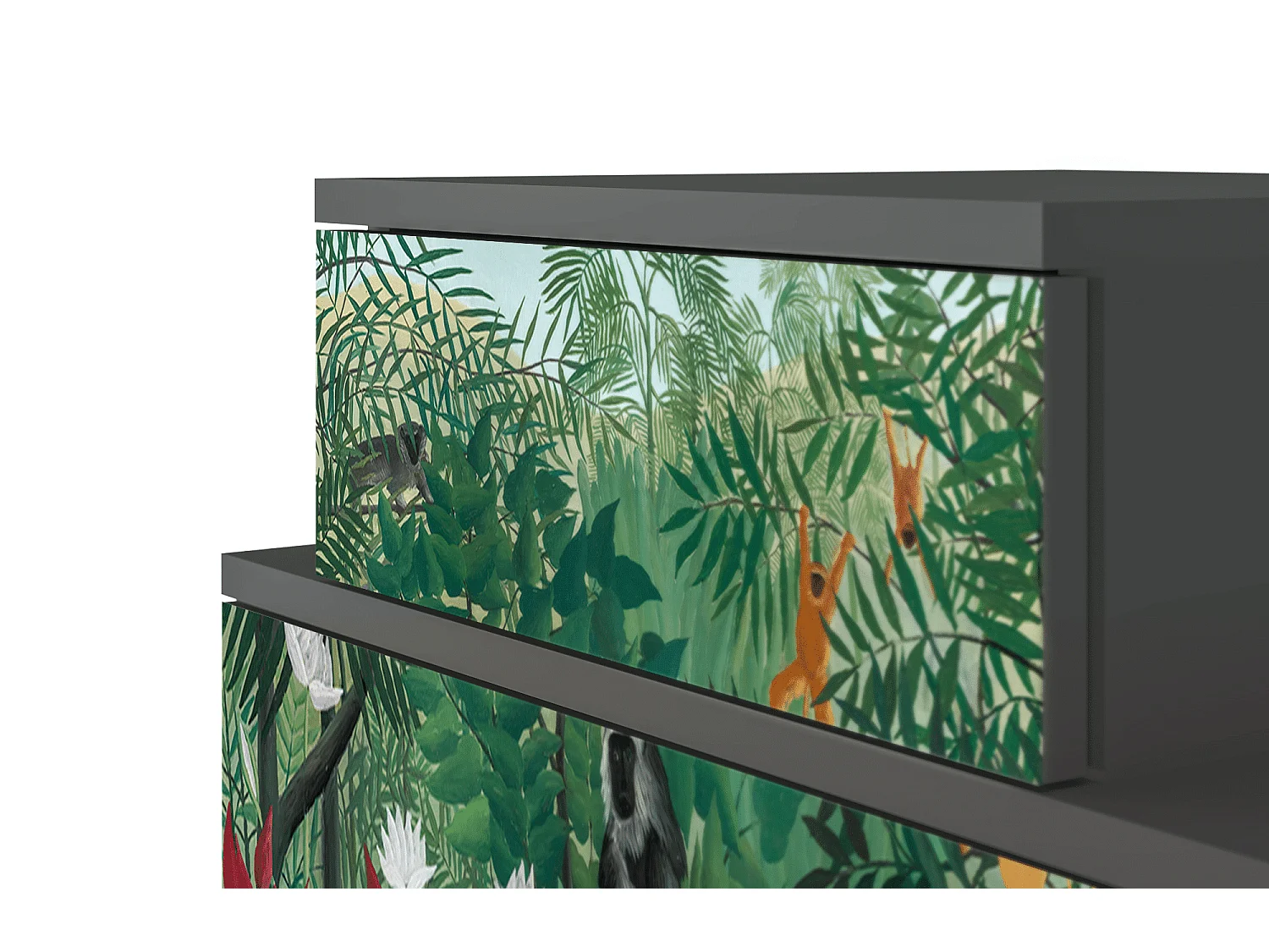 Table de nuit - 58х58х41 cm - NS1 - Jungles in Paris, Anthracite