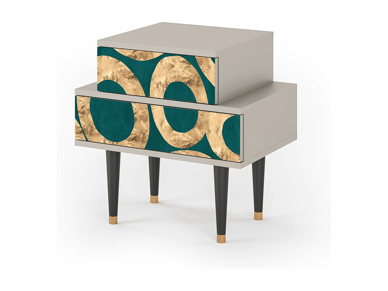 Table de nuit - 58х58х41 cm - NS1 - Zircon Sphere, Sable