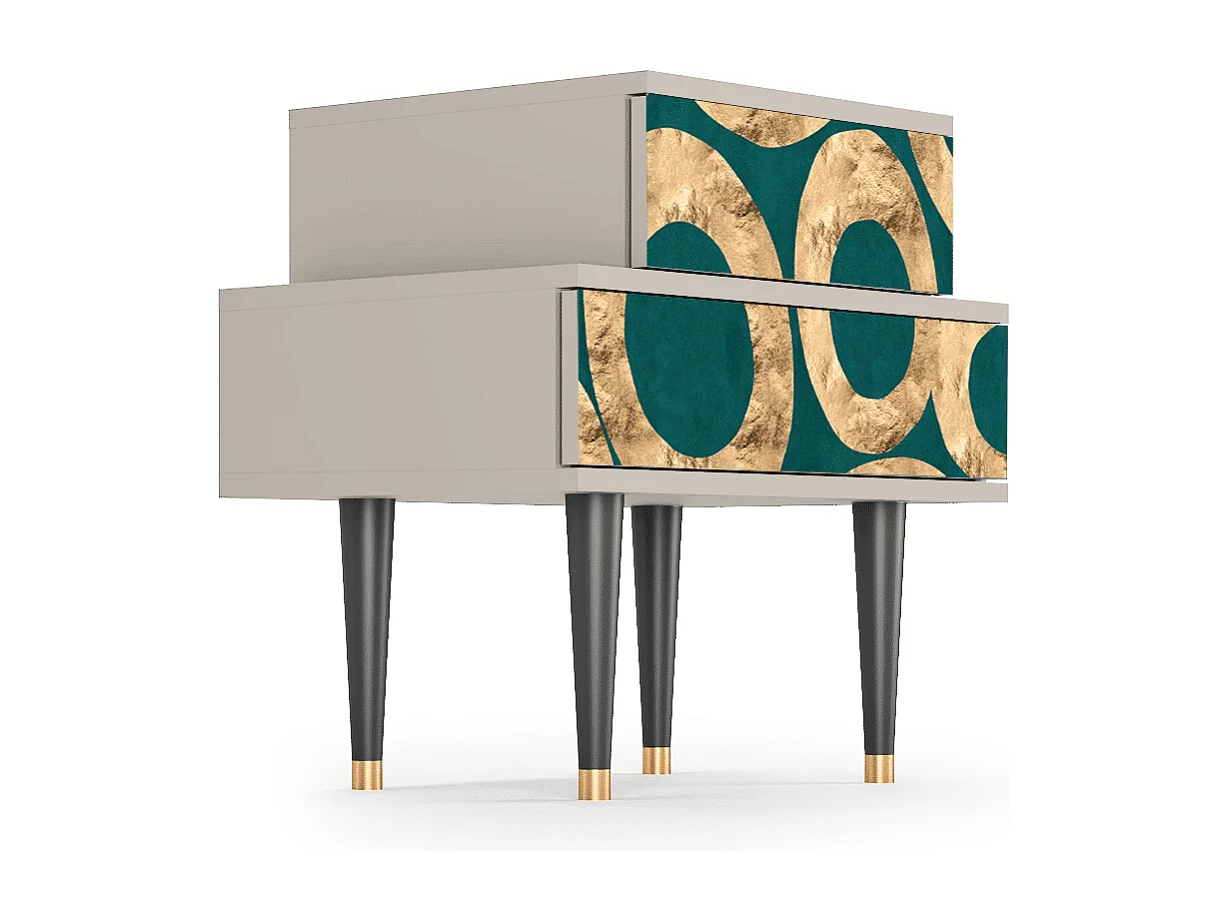 Table de nuit - 58х58х41 cm - NS1 - Zircon Sphere, Sable