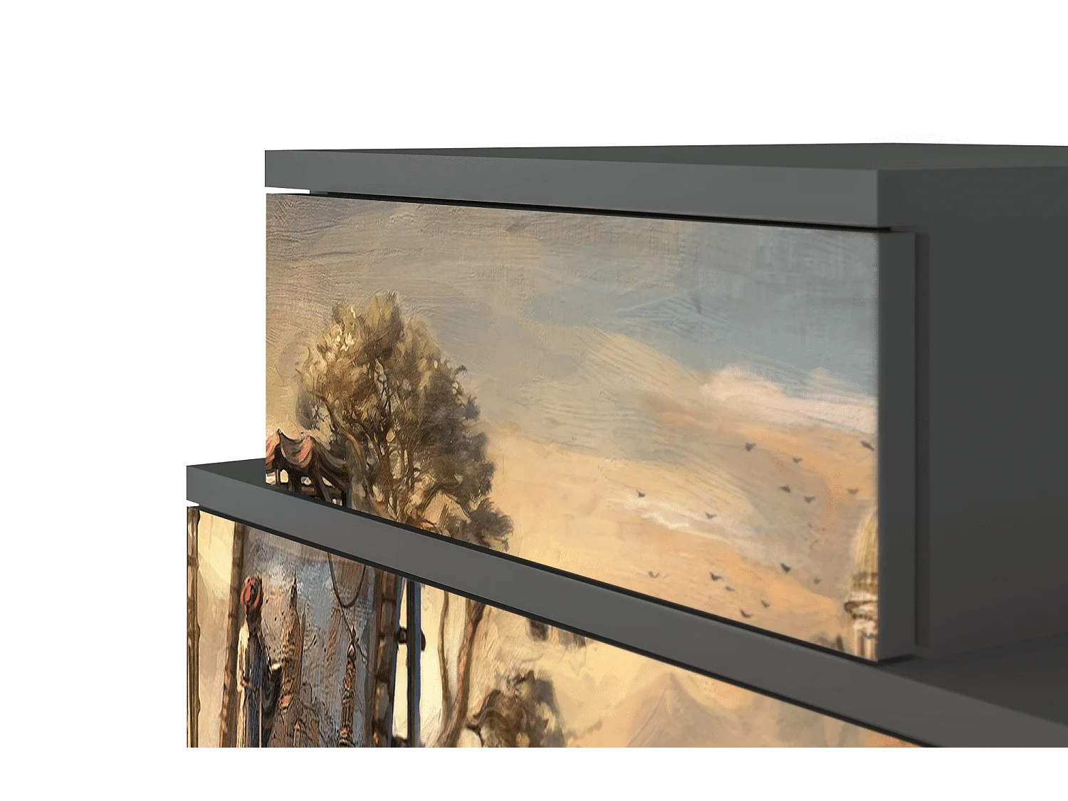 Table de nuit - 58х58х41 cm - NS1 - Venice, Anthracite