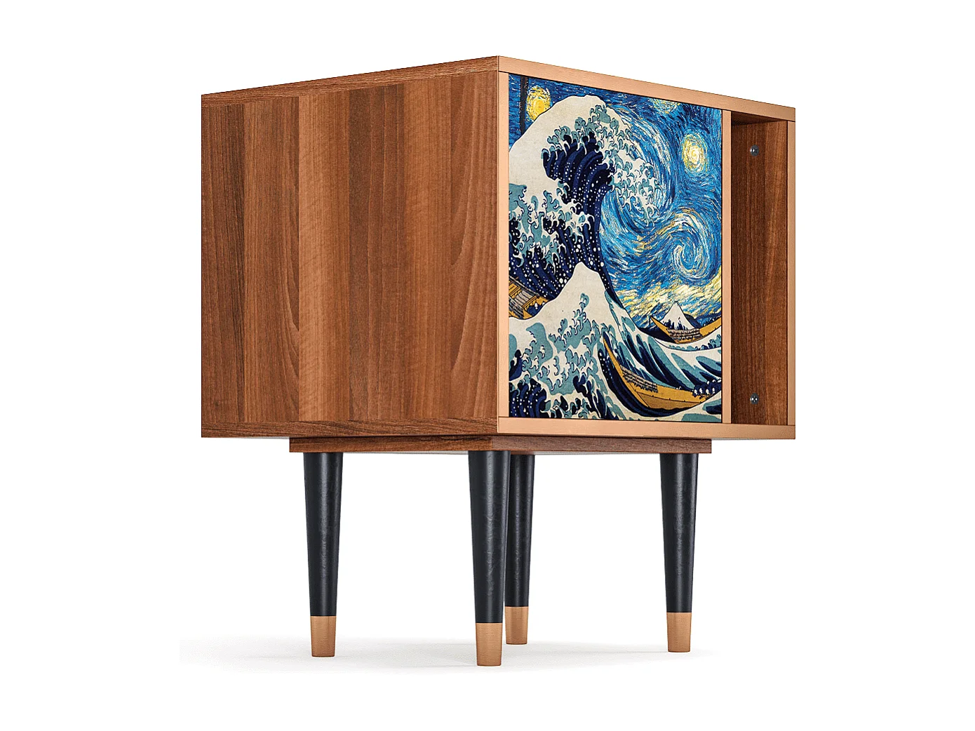 Stolik nocny - 57х69х48 cm - S2 - Great Wave, Orzech