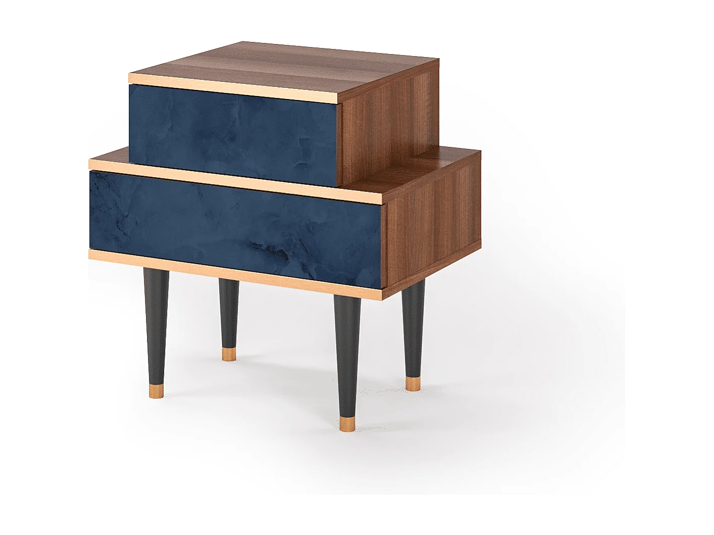 Comodino - 58х58х41 cm - NS1 - Endless Galaxi, Noce