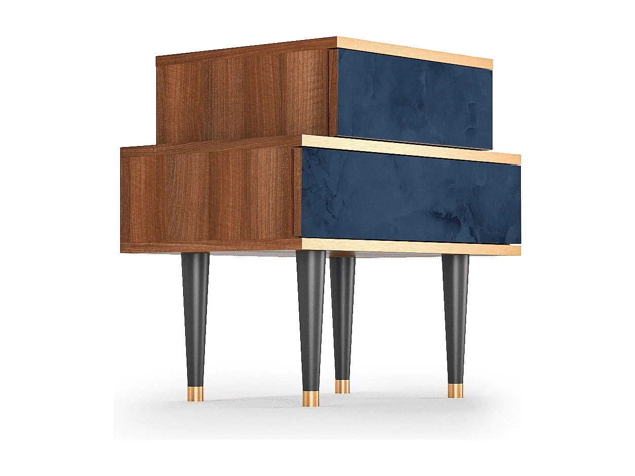 Comodino - 58х58х41 cm - NS1 - Endless Galaxi, Noce