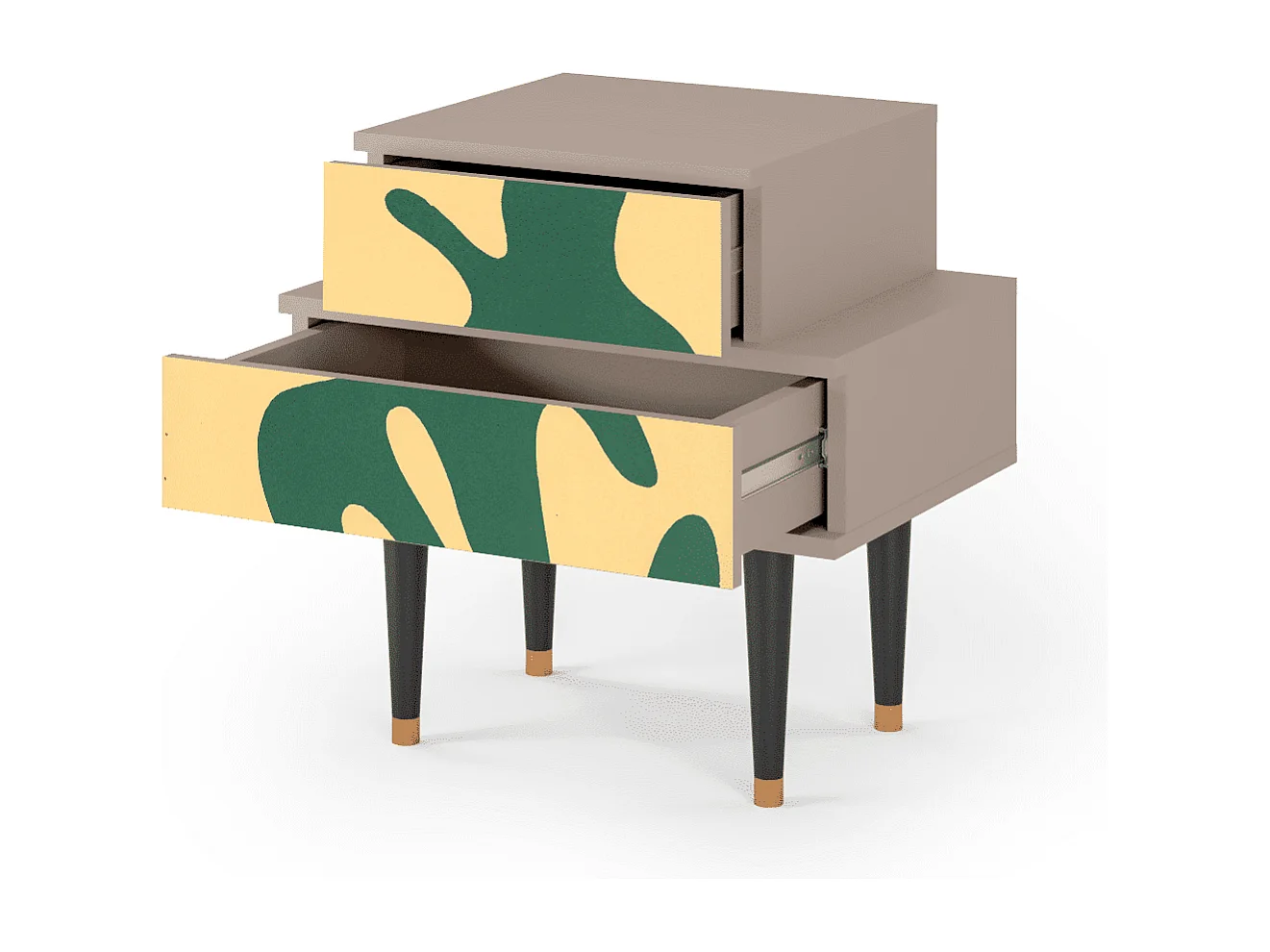 Stolik nocny - 58х58х41 cm - NS1 - Constellations by Arp, Latte