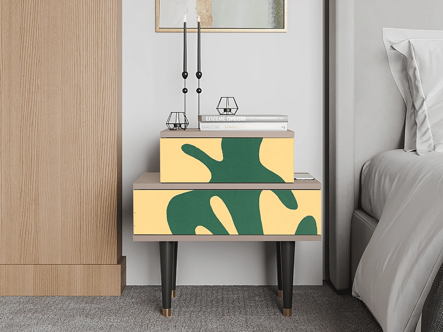 Table de nuit - 58х58х41 cm - NS1 - Constellations by Arp, Latte