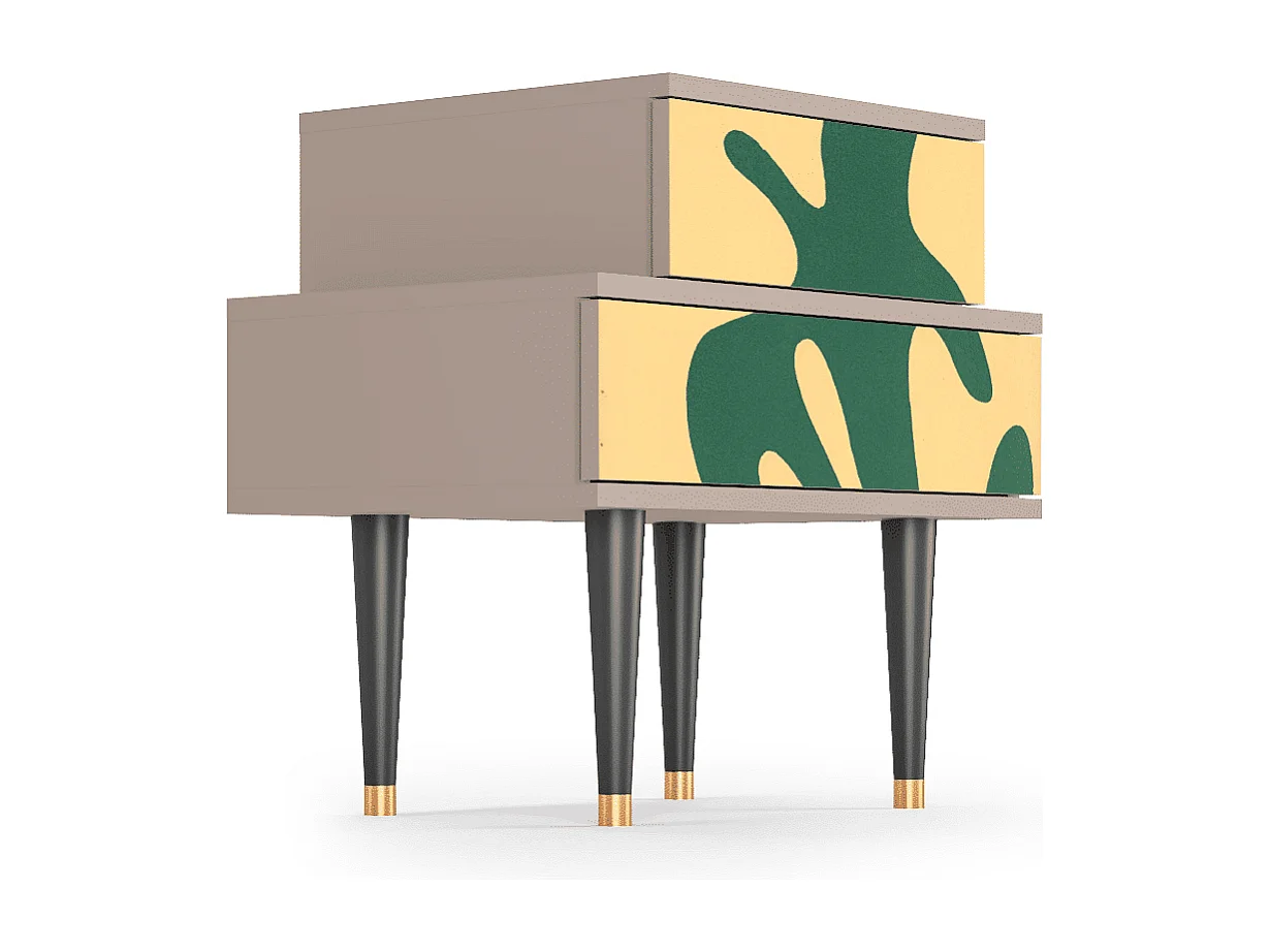 Stolik nocny - 58х58х41 cm - NS1 - Constellations by Arp, Latte