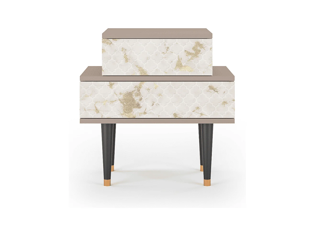 Table de nuit - 58х58х41 cm - NS1 - Sahara desert, Latte