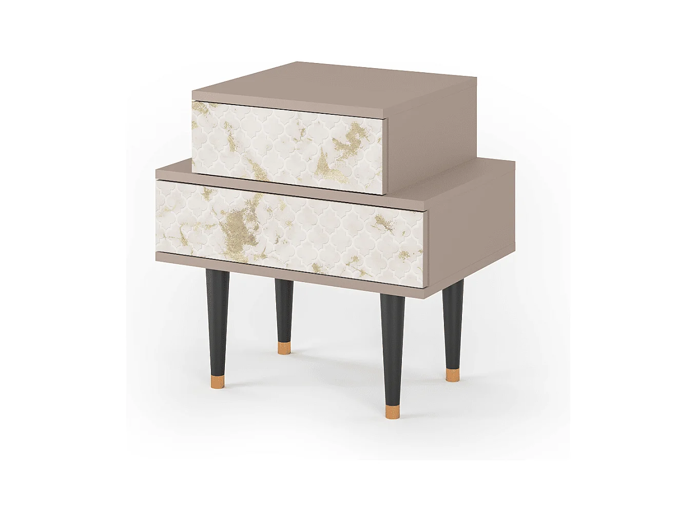 Table de nuit - 58х58х41 cm - NS1 - Sahara desert, Latte