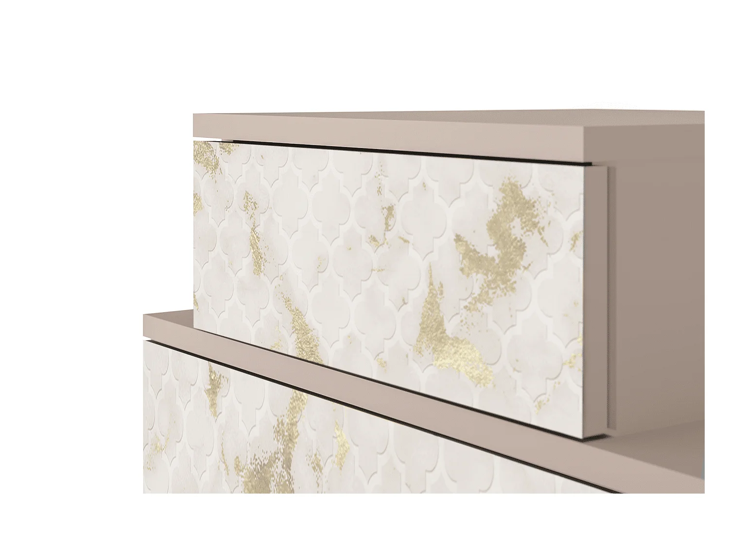 Table de nuit - 58х58х41 cm - NS1 - Sahara desert, Latte