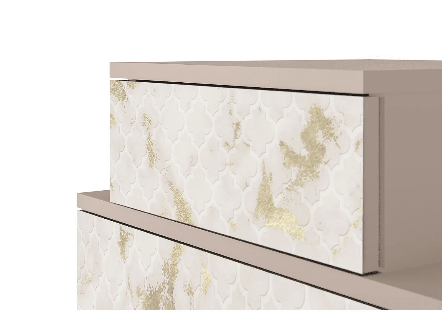 Table de nuit - 58х58х41 cm - NS1 - Sahara desert, Latte