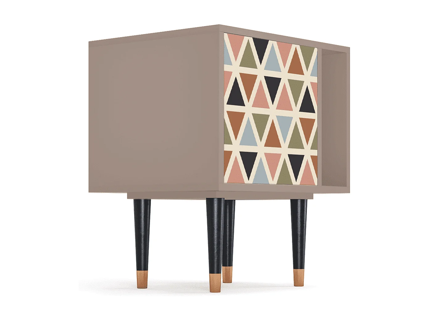 Nachtkastje - 57х69х48 cm - S2 - Royal Triangles, Latte