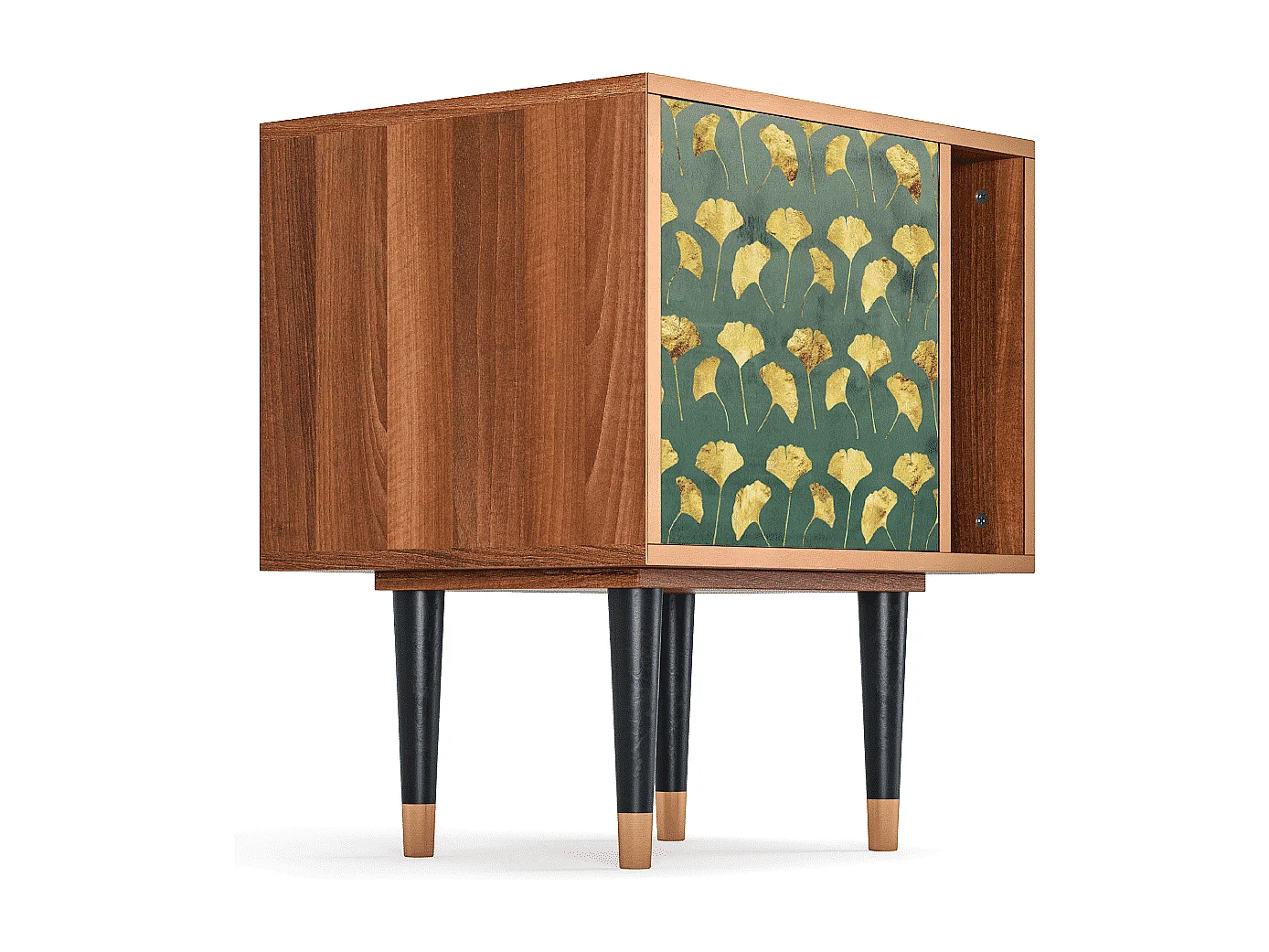 Stolik nocny - 57х69х48 cm - S2 - Gingko leaves, Orzech