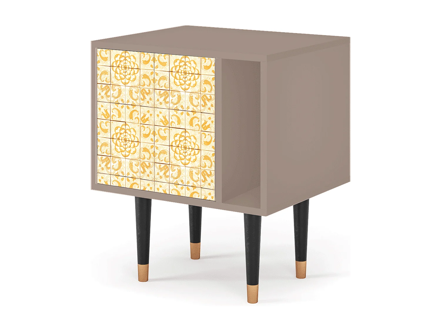 Stolik nocny - 57х69х48 cm - S2 - Sunshiny Tile, Latte