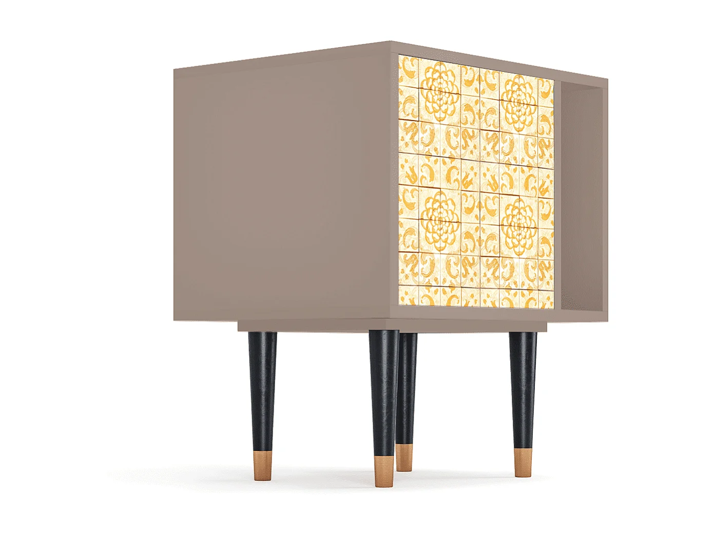 Stolik nocny - 57х69х48 cm - S2 - Sunshiny Tile, Latte