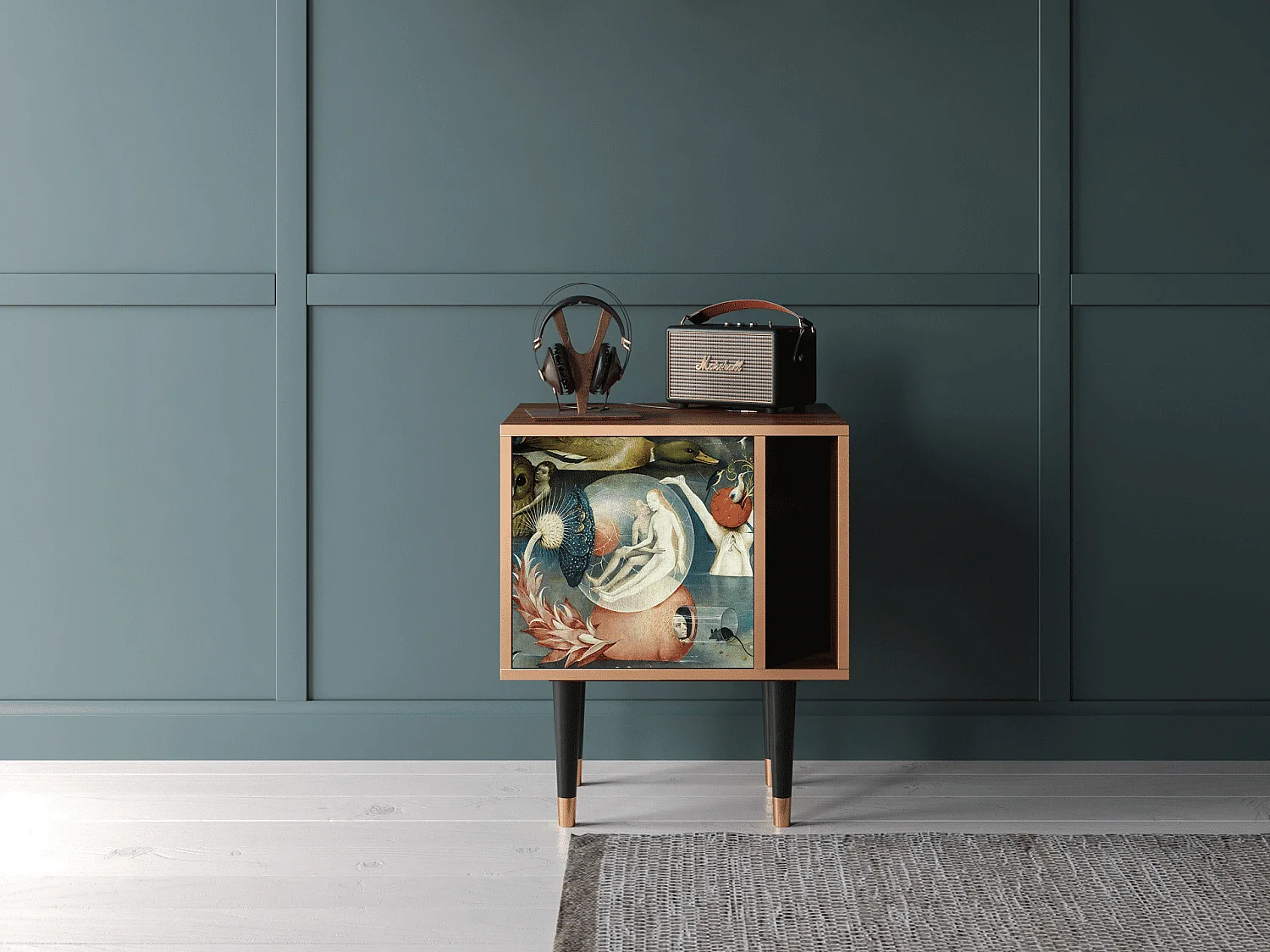 Stolik nocny - 57х69х48 cm - S2 - The Garden Of by Bosch, Orzech