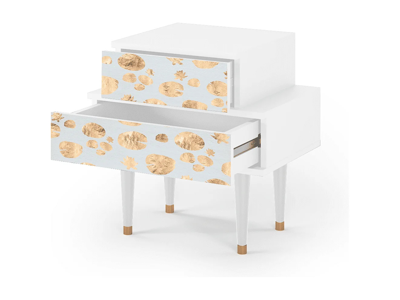 Table de nuit - 58х58х41 cm - NS1 - Blue Giraffe, Blanc