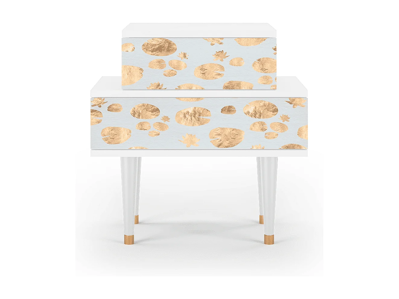 Table de nuit - 58х58х41 cm - NS1 - Blue Giraffe, Blanc