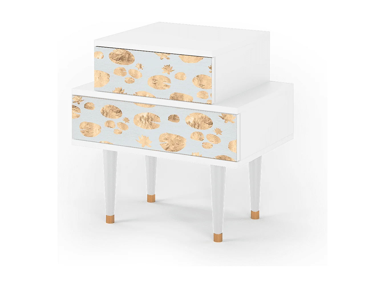 Table de nuit - 58х58х41 cm - NS1 - Blue Giraffe, Blanc