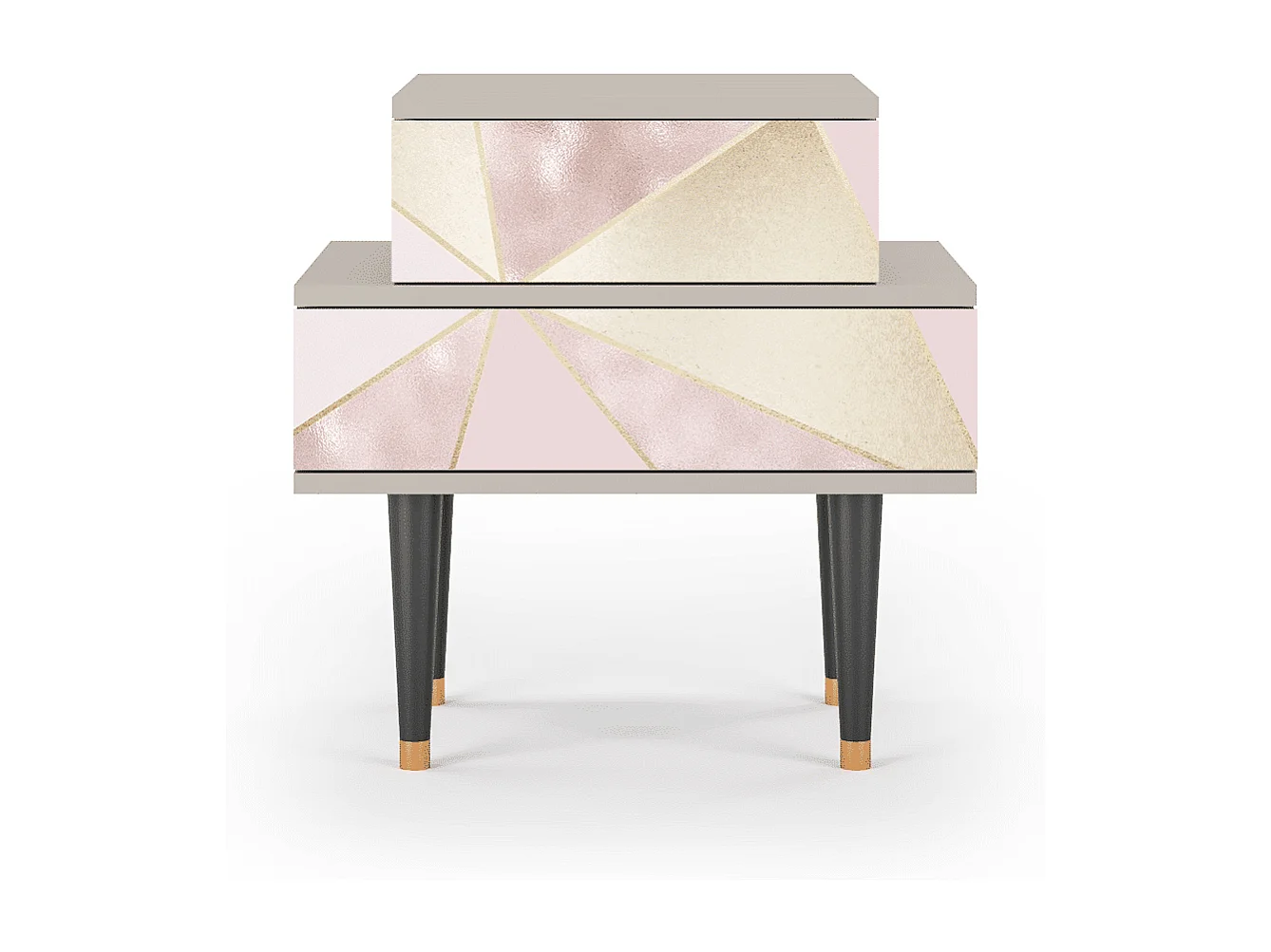 Stolik nocny - 58х58х41 cm - NS1 - Cosmopolitan Diva, Piaskowy