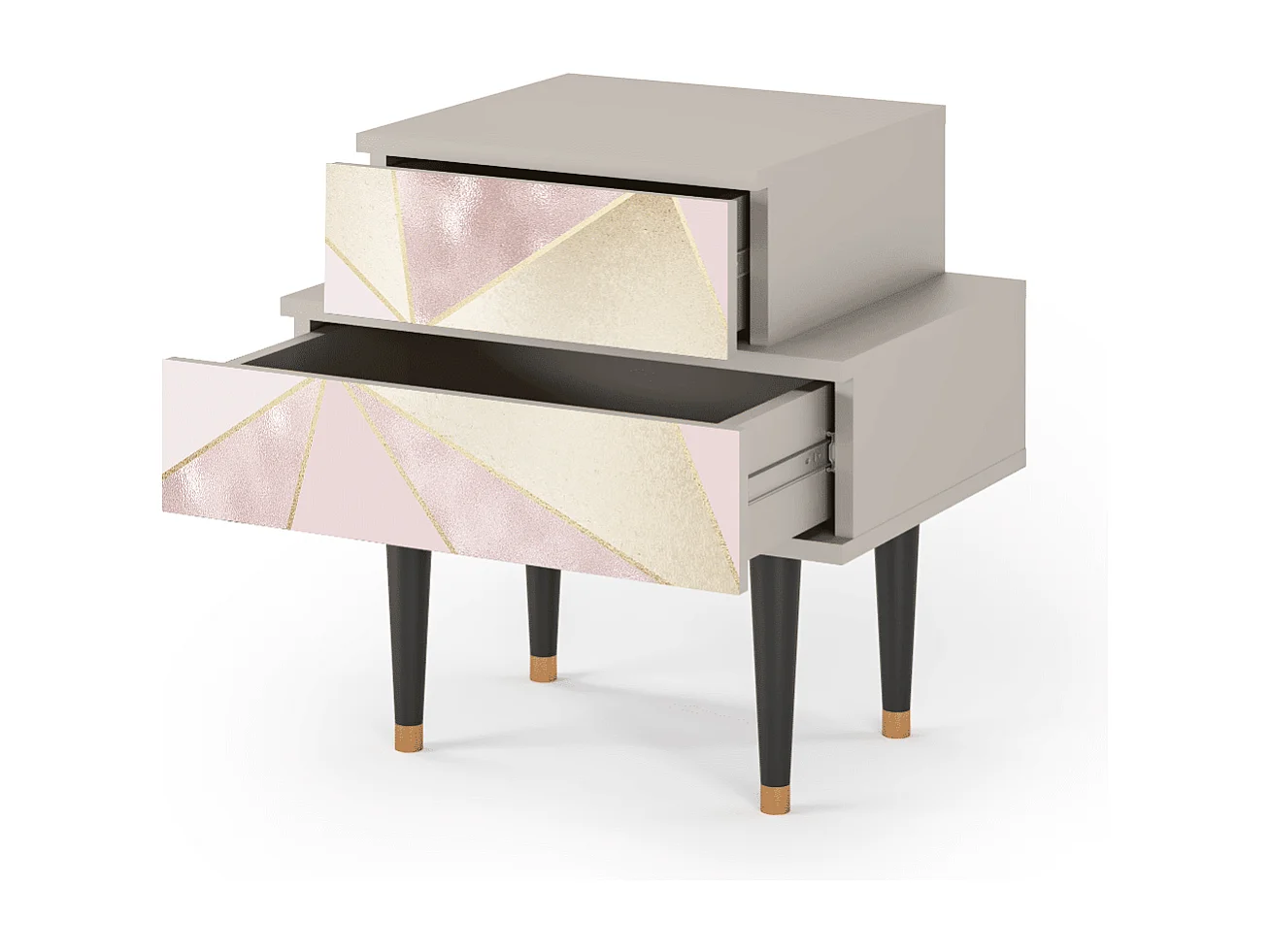 Stolik nocny - 58х58х41 cm - NS1 - Cosmopolitan Diva, Piaskowy