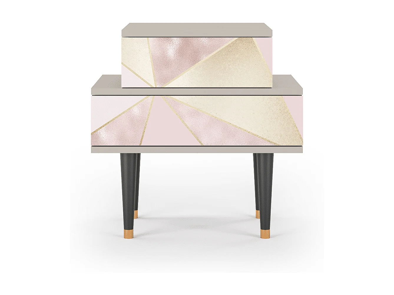 Stolik nocny - 58х58х41 cm - NS1 - Cosmopolitan Diva, Piaskowy