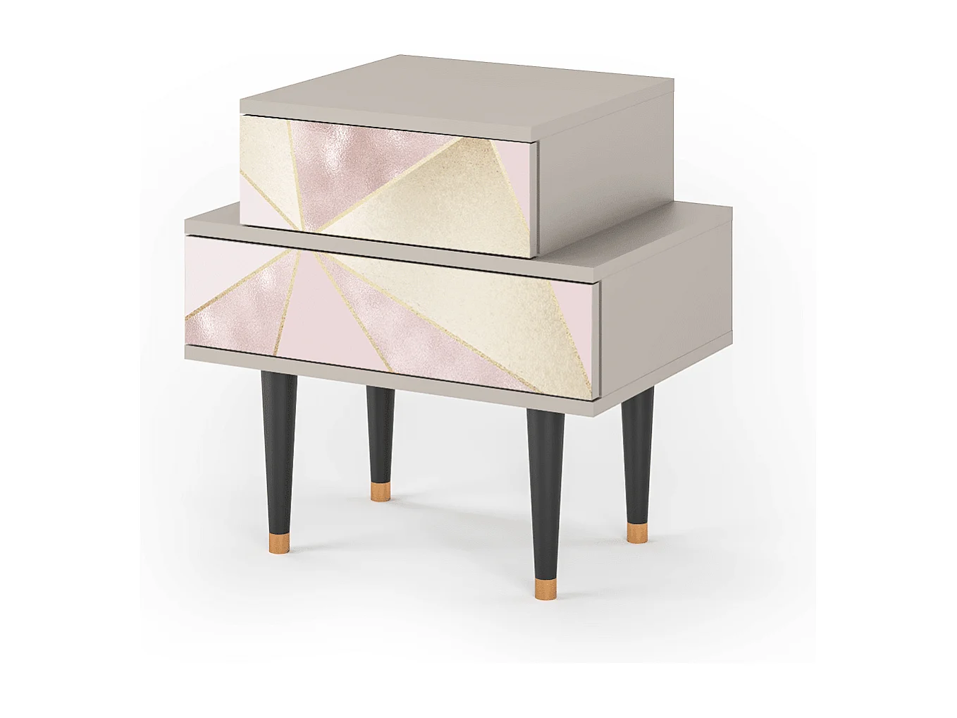 Stolik nocny - 58х58х41 cm - NS1 - Cosmopolitan Diva, Piaskowy