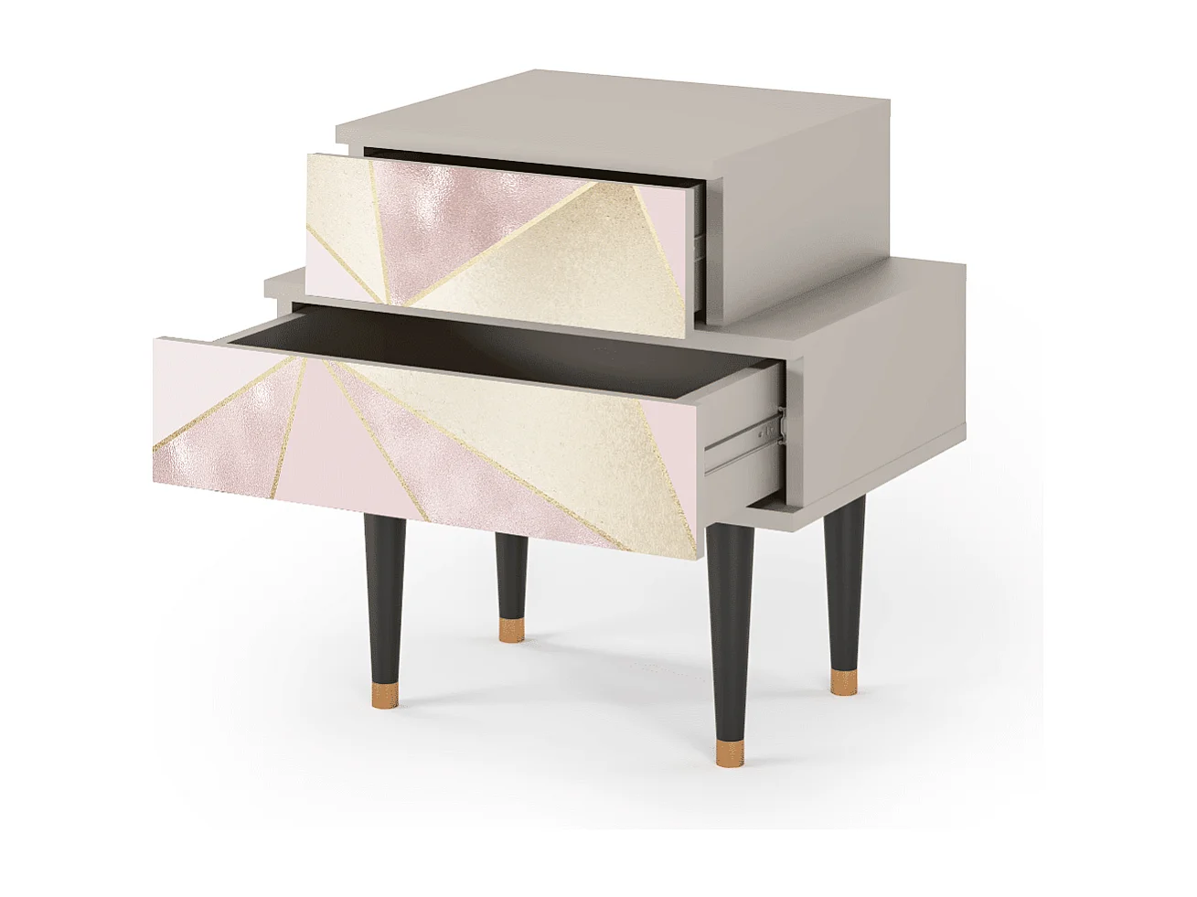 Stolik nocny - 58х58х41 cm - NS1 - Cosmopolitan Diva, Piaskowy