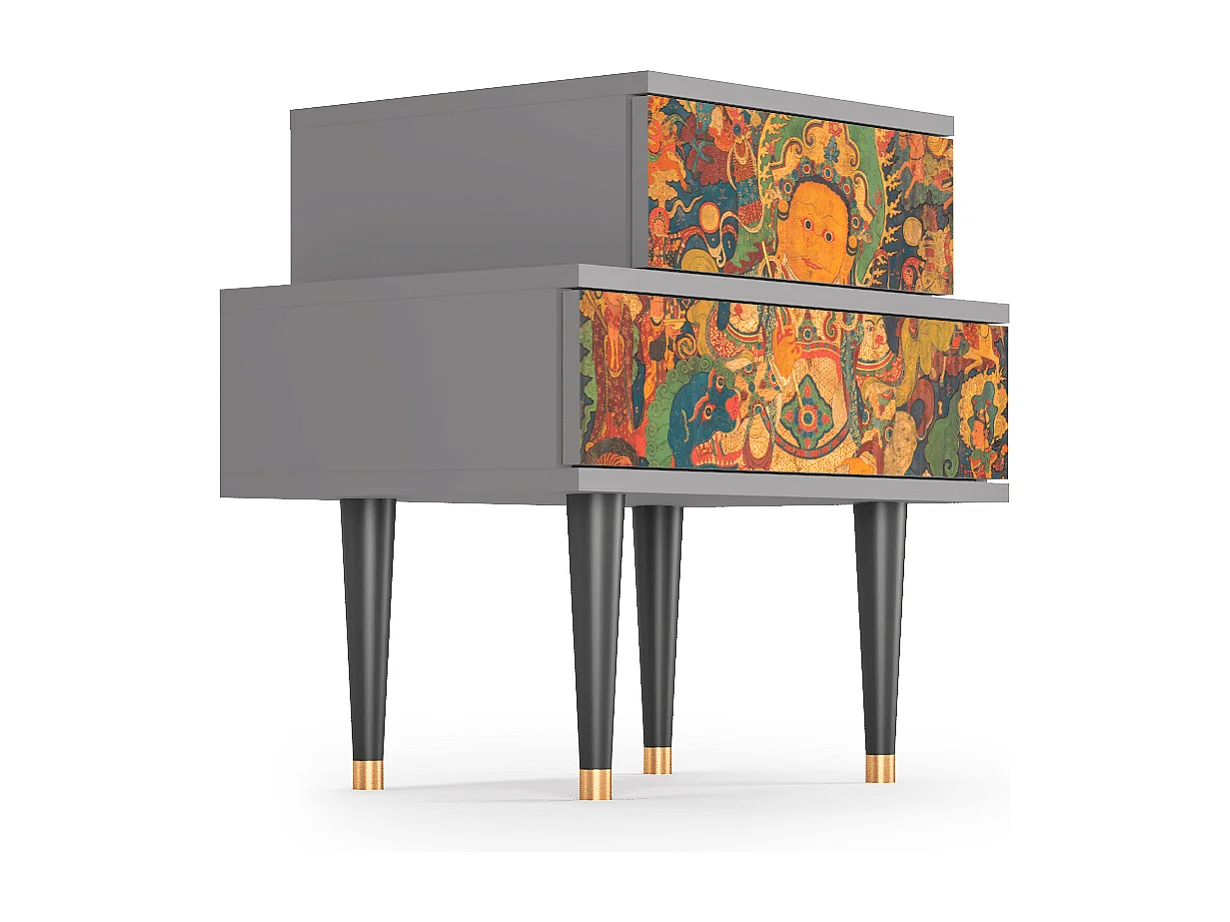 Nachttisch - 58х58х41 cm - NS1 - God by Vaisravana , Grau