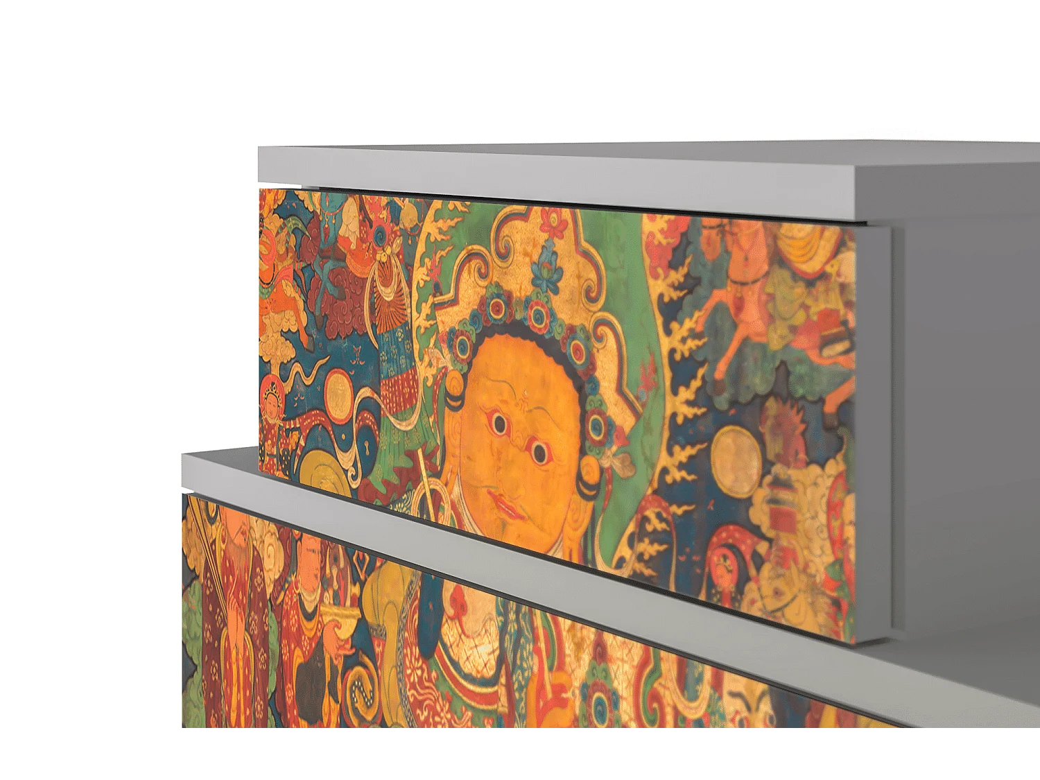 Stolik nocny - 58х58х41 cm - NS1 - God by Vaisravana , Szary