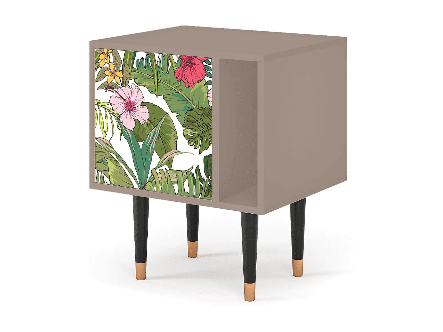 Mesita de noche - 57х69х48 cm - S2 - Verdant Tropics, Latte