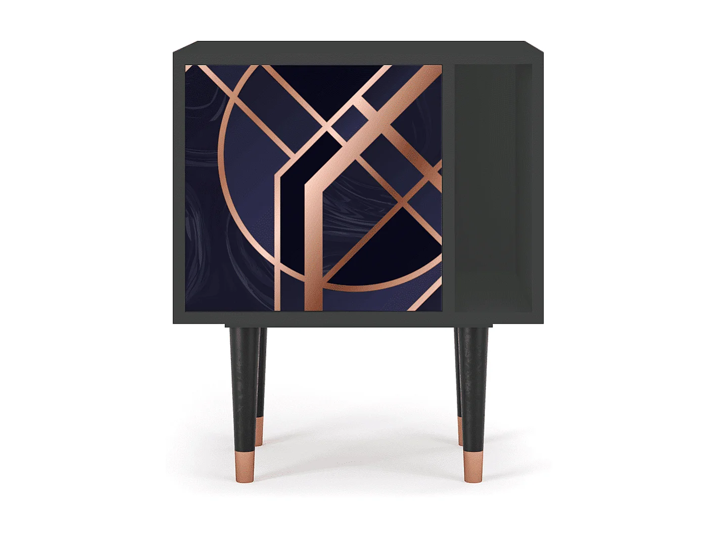 Table de nuit - 57х69х48 cm - S2 - Purple Temple, Anthracite