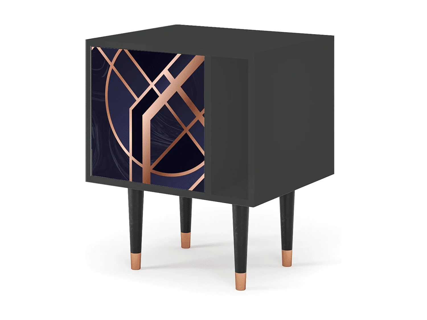 Table de nuit - 57х69х48 cm - S2 - Purple Temple, Anthracite