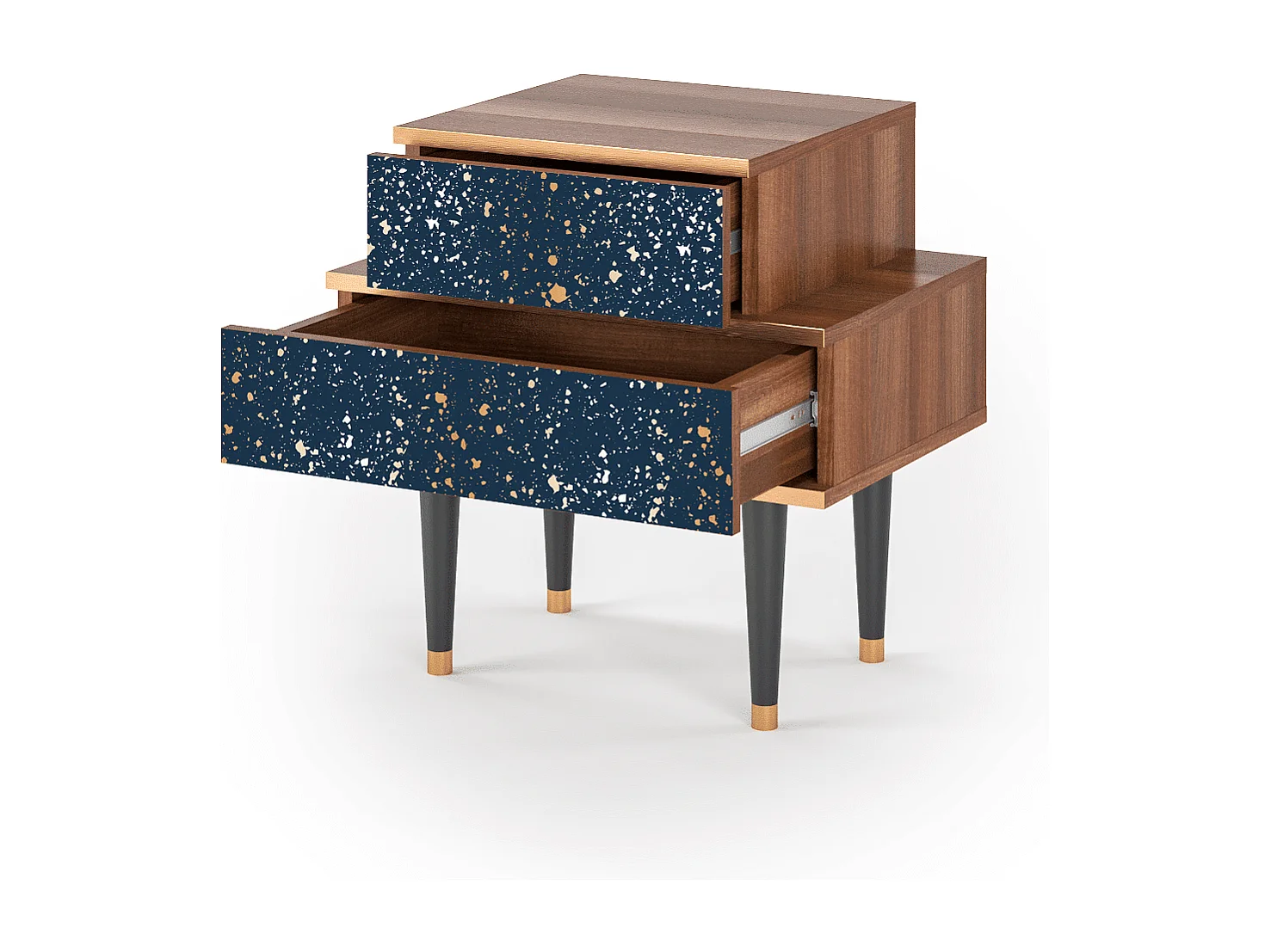 Mesita de noche - 58х58х41 cm - NS1 - Starfall, Nogal