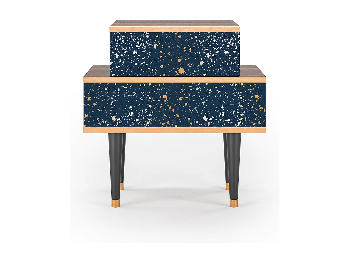 Stolik nocny - 58х58х41 cm - NS1 - Starfall, Orzech