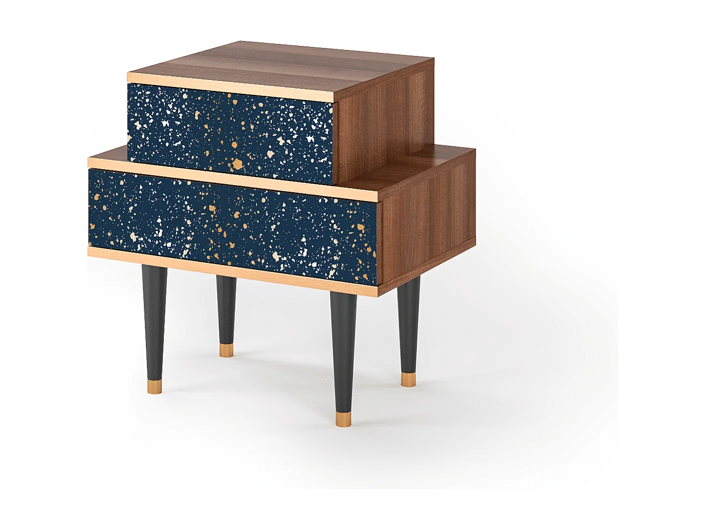 Stolik nocny - 58х58х41 cm - NS1 - Starfall, Orzech