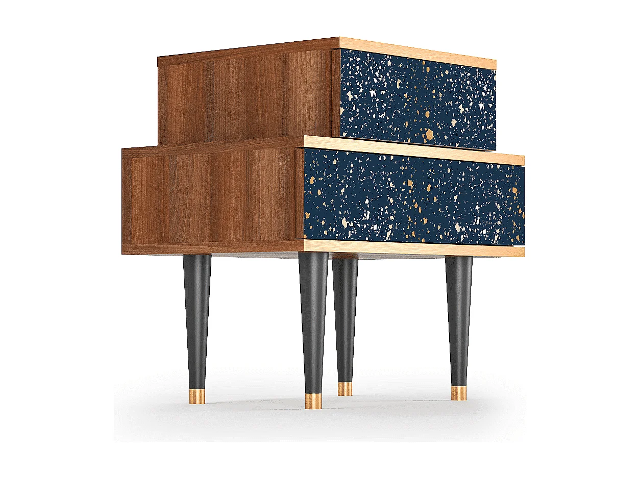 Stolik nocny - 58х58х41 cm - NS1 - Starfall, Orzech