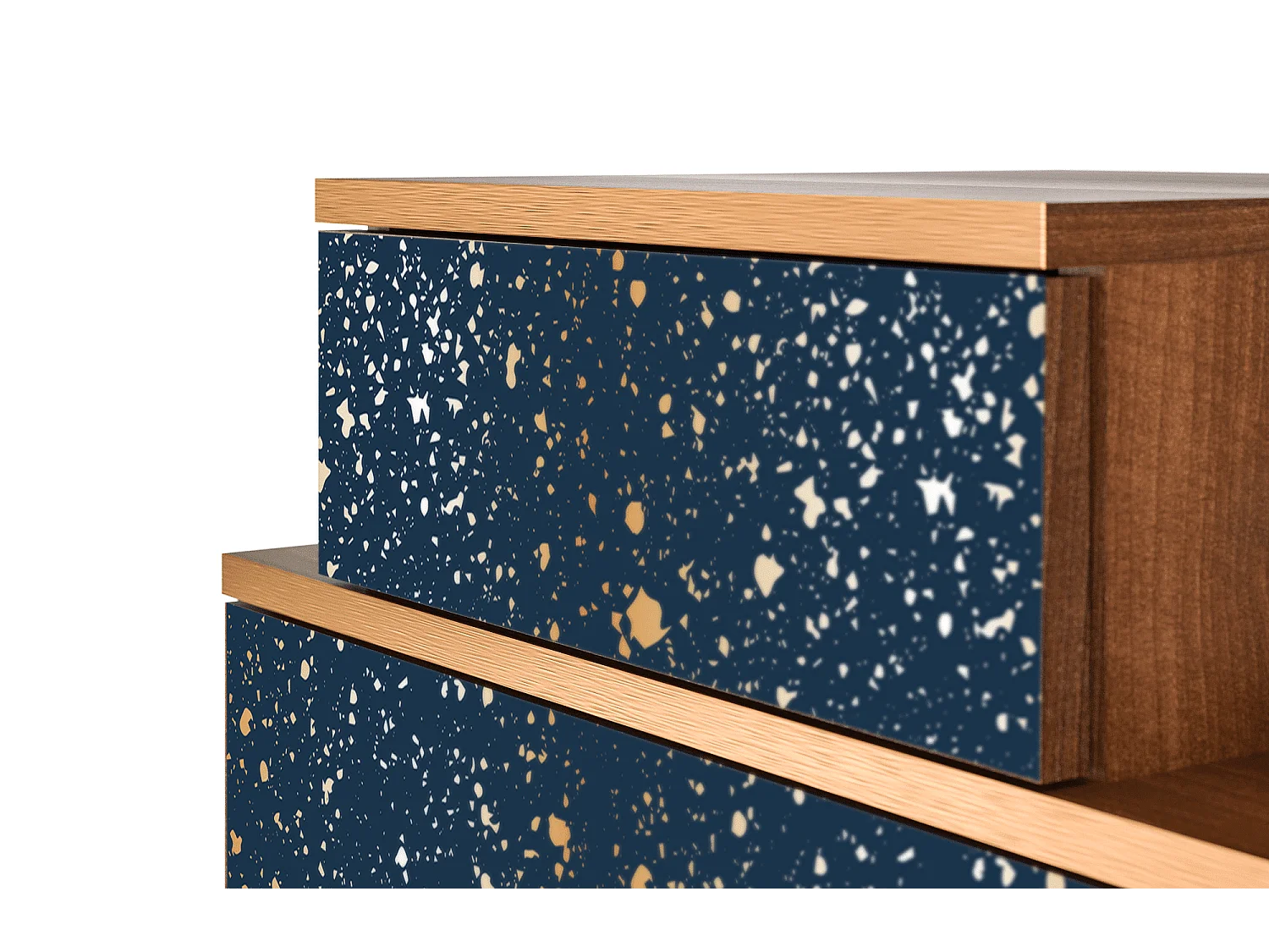 Stolik nocny - 58х58х41 cm - NS1 - Starfall, Orzech