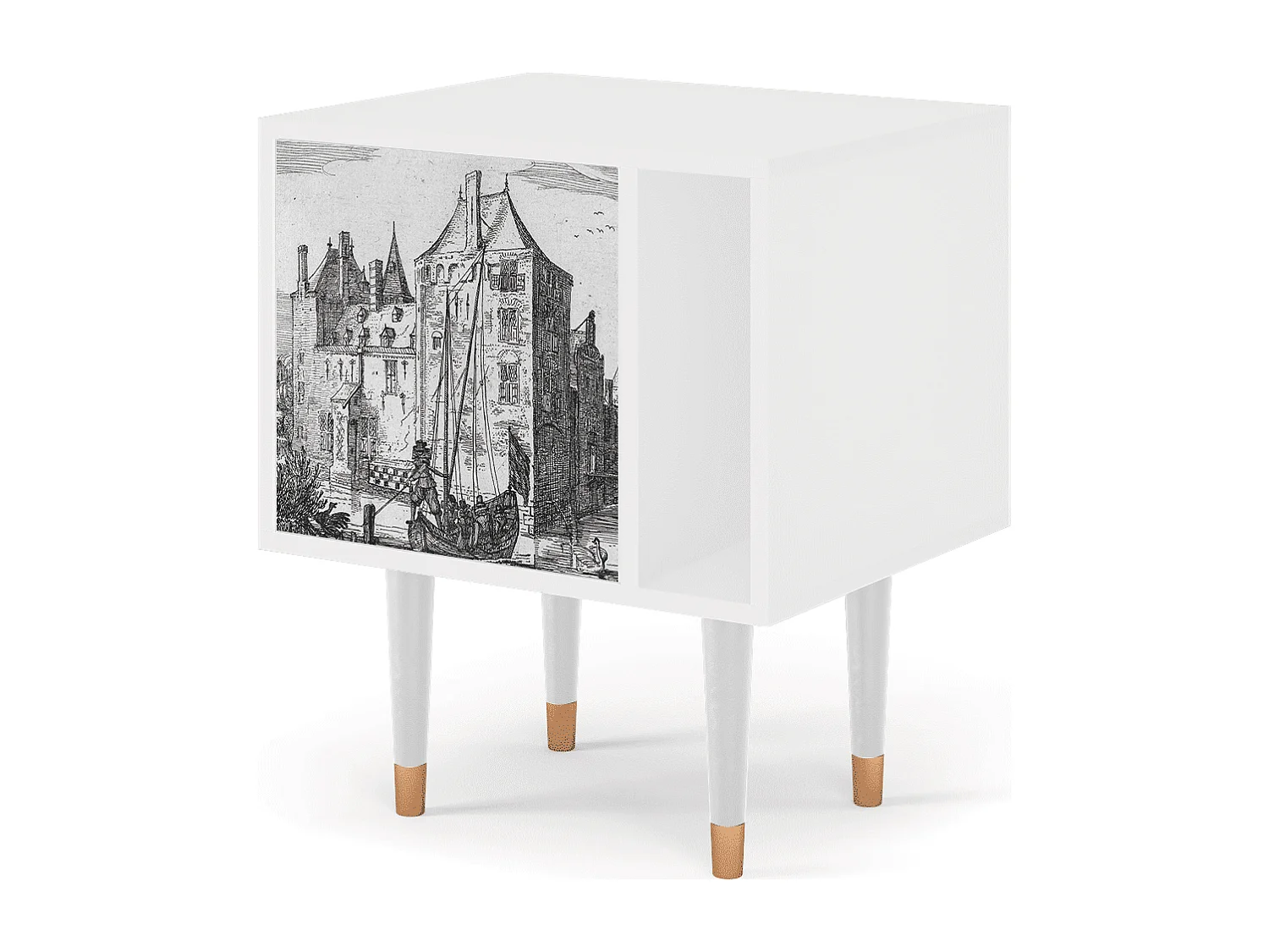Table de nuit - 57х69х48 cm - S2 - Castle by Breugel, Blanc